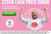 Play Sun Bingo this month to win a share of £50k in the £250k prize draw