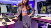 Watch as Myleene Klass, 46, shows off her rock hard abs to co-star in her bra