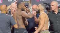 Watch Dana White separate Edwards and Muhammad in final UFC 304 staredown