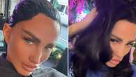 Katie Price shows off new hair transformation as son Harvey falls asleep