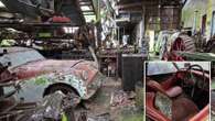 Iconic sports car worth £40k found abandoned inside derelict farm