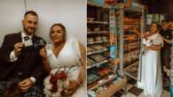 Down-to-earth Glasgow newlyweds ditch wedding guests to nip to Greggs instead