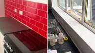 I hated the red tiles in my new home so transformed with an £8 B&M buy