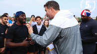 Boxing legend spotted in Hyde Park as Eddie Hearn runs with hundreds of people