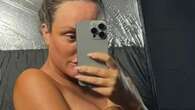 Charlotte Crosby strips topless to show baby bump and reveals secret struggle