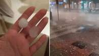 Moment Marbella is hit by GIANT HAIL after enduring a month of rain in 1hr