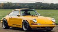 Porsche 911 in rare Egg Yolk yellow with black leather seats for sale at £850k