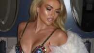 Tallia Storm puts on eye-popping display in tiny minidress