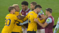 Huge brawl erupts after West Ham beat Wolves with Bowen thrown to ground