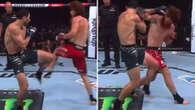 Fans stunned by never-before-seen double spinning back fist knockout at UFC 308