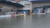 Non-league club's entire stadium flooded as thunderstorms wreak havoc