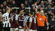 Villa star Duran SENT OFF for moment of madness that left Newcastle fuming