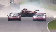 Watch sickening crash at Le Mans series as with driver, 63, lucky to be alive