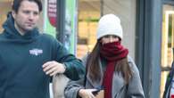 Michelle Keegan wraps up in grey coat for breakfast with husband Mark Wright