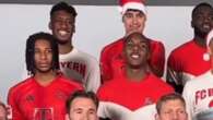 Michael Olise looks incredibly awkward as Bayern Munich stars sing Jingle Bells