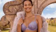 Devyn Garcia wows in lavender lingerie with fur shawl for Victoria’s Secret