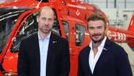 Prince William joins David Beckham to view swish new £8m helicopter