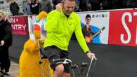 Watch the moment Paddy McGuinness kicks off charity cycle ride at Wrexham FC