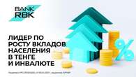 Bank RBK показал наибольший рост вкладов физлиц в тенге и инвалюте