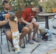 Drzyzga, Kubiak i Nowakowski w „domowym spa”. Córki zrobiły im makijaż