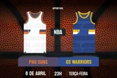 Palpite Phoenix Suns x Golden State Warriors – NBA – 08/04/2025