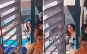 Vídeo: mulher é atingida na cabeça por retrovisor de ônibus em GO