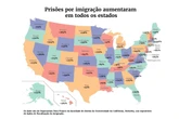 Governo Trump: prisões de imigrantes mais que dobram nos EUA