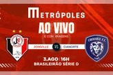 Série D: assista ao vivo e com imagens Joinville-SC e Cianorte-PR