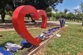 Coração partido: letreiro de boas-vindas de região do DF é destruído