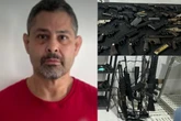 Homem flagrado com 157 armas em bunker é mantido preso
