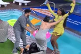 Vídeo: briga em reality show acaba com empurrão na piscina e desmaio