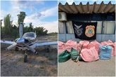 Aeronave recheada com meia tonelada de droga é interceptada pela PF