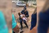 Vídeo: desesperado, pai corre até PMs que salvam bebê engasgado no DF