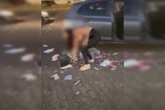 Vídeo: mulher ataca motorista de app e joga objetos na rua após batida