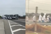 Tentativa de emboscada contra palmeirenses bloqueia Via Dutra. Vídeo