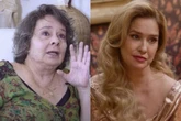 Débora Duarte deixa teatro aos prantos e é protegida por Palomma