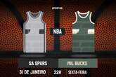 Palpite San Antonio Spurs x Milwaukee Bucks – NBA – 31/01/2025