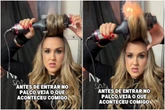Vídeo: escova modeladora pega fogo em cabelo de cantora de forró