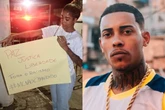 Vivi Noronha protesta na porta de presídio por MC Poze