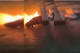 Carro pega fogo em garagem e assusta moradores de Águas Claras. Vídeo