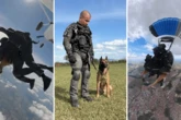 Vídeo: cão policial salta de paraquedas em treinamento da PM em SP