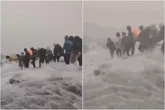 Vídeo: alpinistas enfrentam trilha sob forte correnteza na Malásia