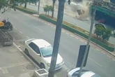 Marquise de concreto desaba e deixa dois homens feridos em SP. Vídeo