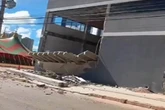 Parede de galpão em construção desmorona no DF e mobiliza bombeiros