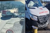 Vídeo: motorista foge a pé após causar acidente com ambulância em SC