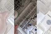 Homem não consegue fechar lava-louças: algo inesperado travava a porta