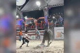Novo vídeo mostra peão sendo arrastado e pisoteado por touro em rodeio