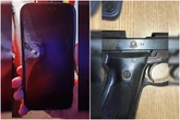 Treta com médico: PMDF apreende arma do Exército e iPhone “baleado”