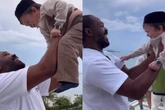 Vídeo: Jon Jones pega Hasbulla, influenciador de 22 anos, no colo