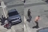 Em 36 segundos, homem reage a assalto, atropela ladrão, mas leva tiro